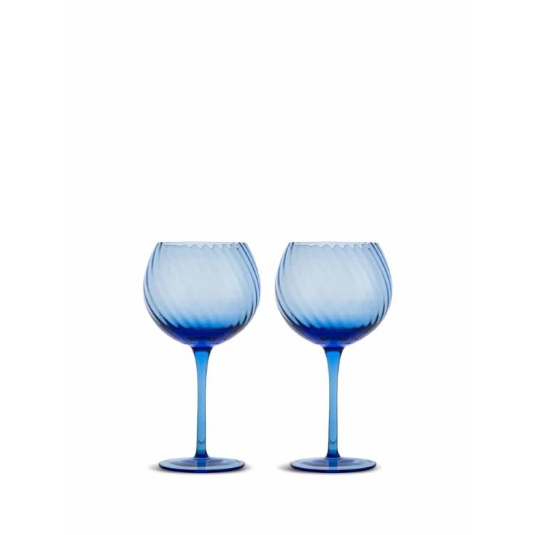 WINE GLASS OPACITY 2PCS/SET BLUE - BYON